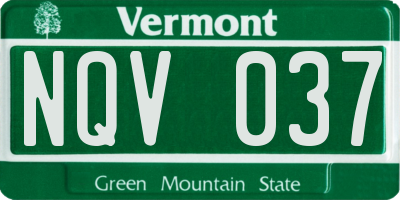 VT license plate NQV037