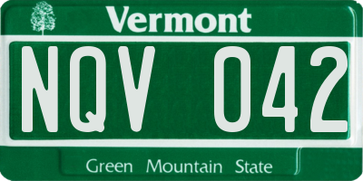 VT license plate NQV042