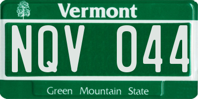 VT license plate NQV044