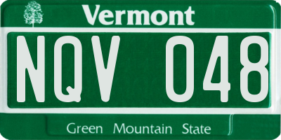 VT license plate NQV048