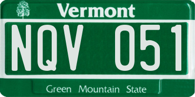 VT license plate NQV051