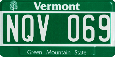 VT license plate NQV069