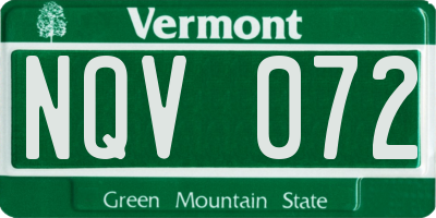 VT license plate NQV072