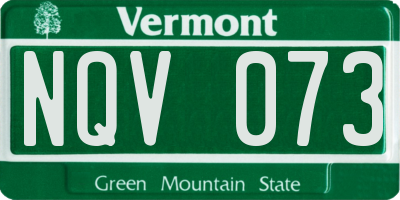 VT license plate NQV073