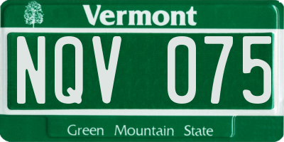 VT license plate NQV075