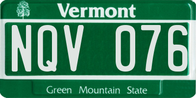 VT license plate NQV076