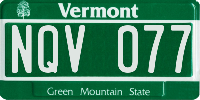 VT license plate NQV077