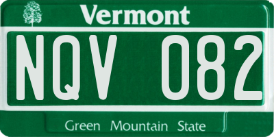 VT license plate NQV082
