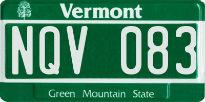 VT license plate NQV083