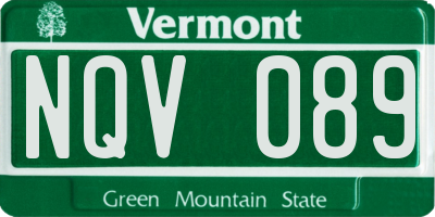 VT license plate NQV089
