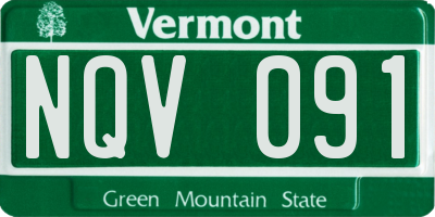 VT license plate NQV091