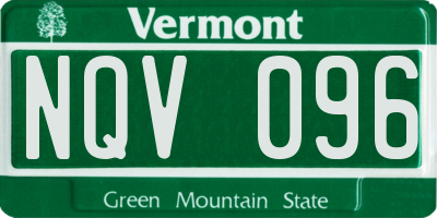 VT license plate NQV096