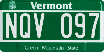 VT license plate NQV097