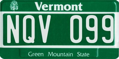 VT license plate NQV099