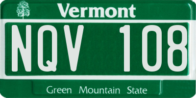 VT license plate NQV108