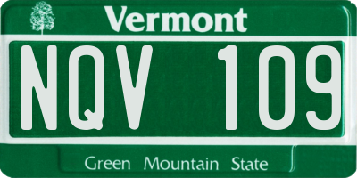 VT license plate NQV109