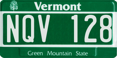 VT license plate NQV128