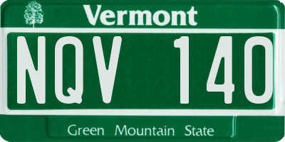 VT license plate NQV140