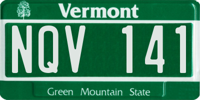VT license plate NQV141