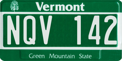 VT license plate NQV142