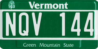 VT license plate NQV144