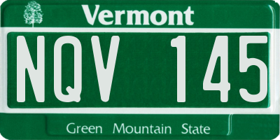 VT license plate NQV145