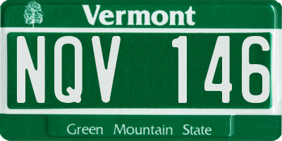 VT license plate NQV146