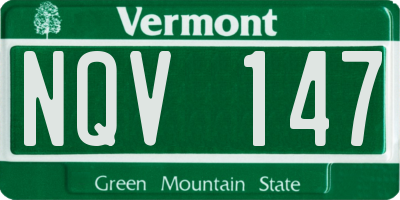 VT license plate NQV147