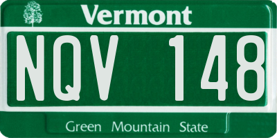 VT license plate NQV148