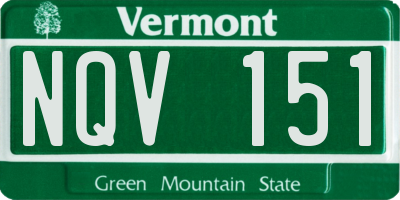 VT license plate NQV151