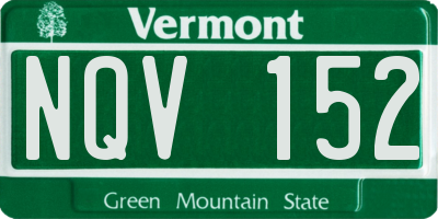 VT license plate NQV152