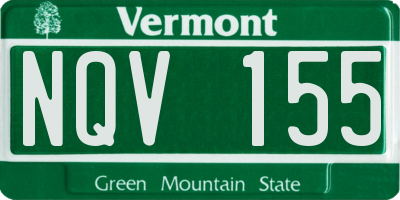VT license plate NQV155