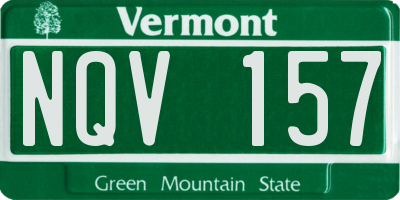 VT license plate NQV157