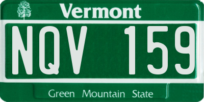 VT license plate NQV159