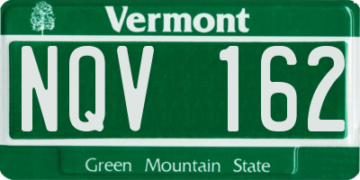 VT license plate NQV162