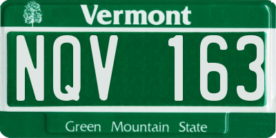 VT license plate NQV163