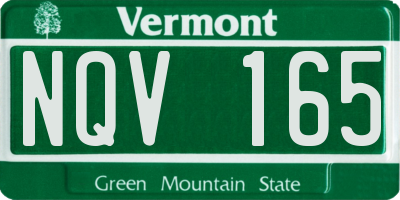 VT license plate NQV165