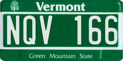 VT license plate NQV166