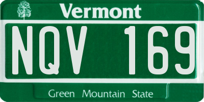 VT license plate NQV169