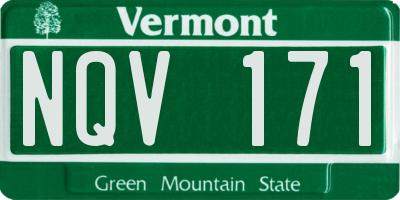 VT license plate NQV171