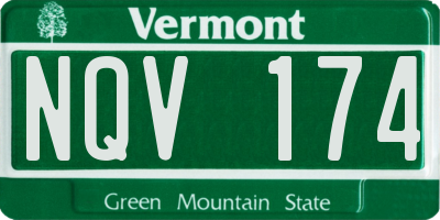 VT license plate NQV174