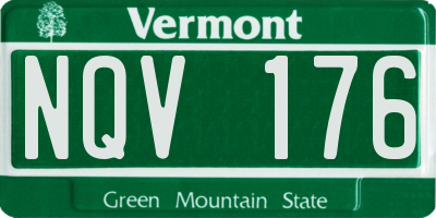 VT license plate NQV176