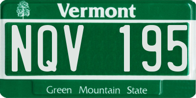 VT license plate NQV195