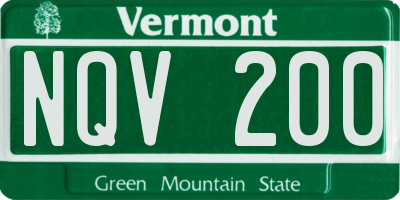 VT license plate NQV200