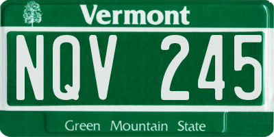 VT license plate NQV245