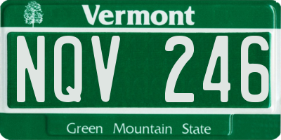 VT license plate NQV246