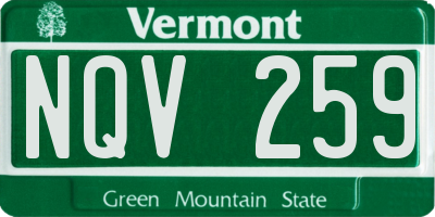 VT license plate NQV259