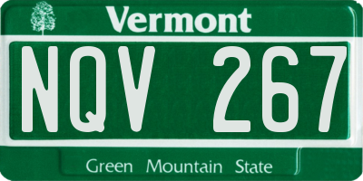 VT license plate NQV267