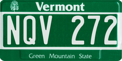 VT license plate NQV272