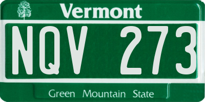 VT license plate NQV273